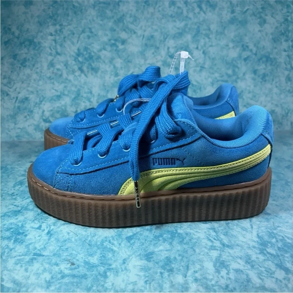 Puma Suede XL Fenty Women’s Blue Chunky Low Top Shoes Sneakers Size 6.5